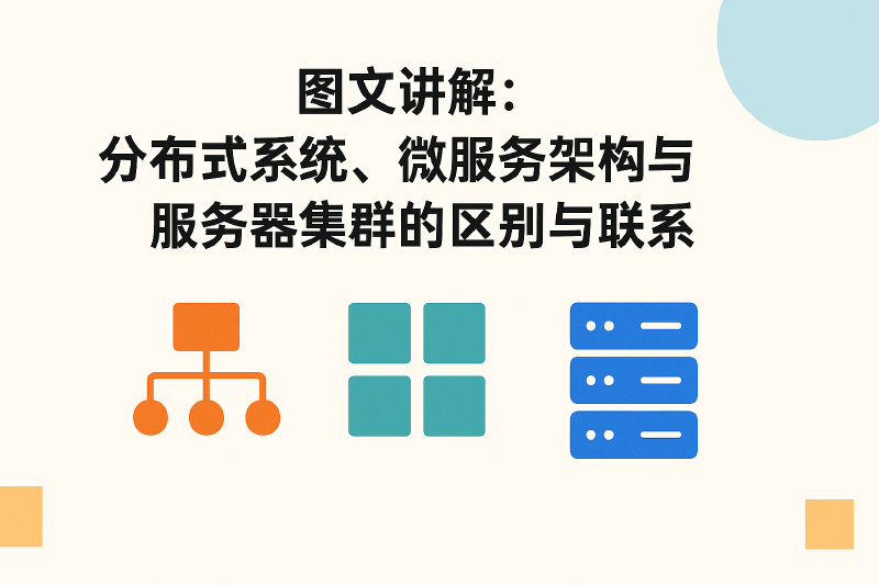 Featured image of post 图文讲解：分布式系统、微服务架构与服务器集群的区别与联系
